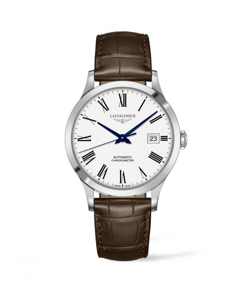Longines - Record Collection Pelle Marrone 40mm...