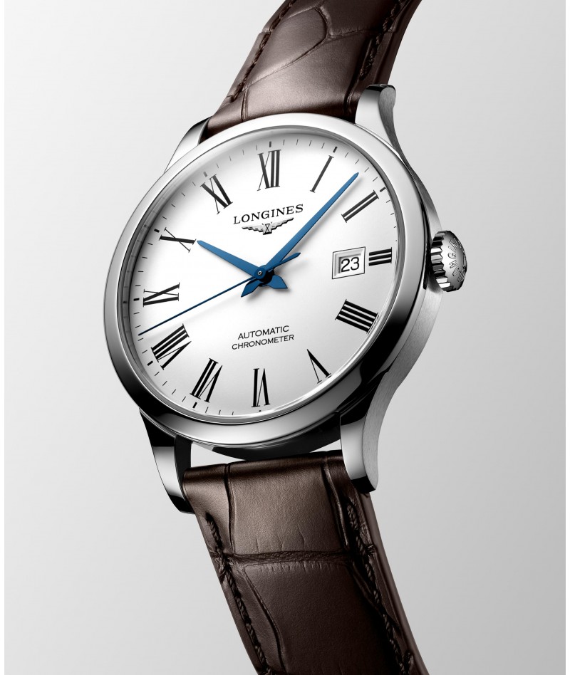 Longines - Record Collection Pelle Marrone 40mm...