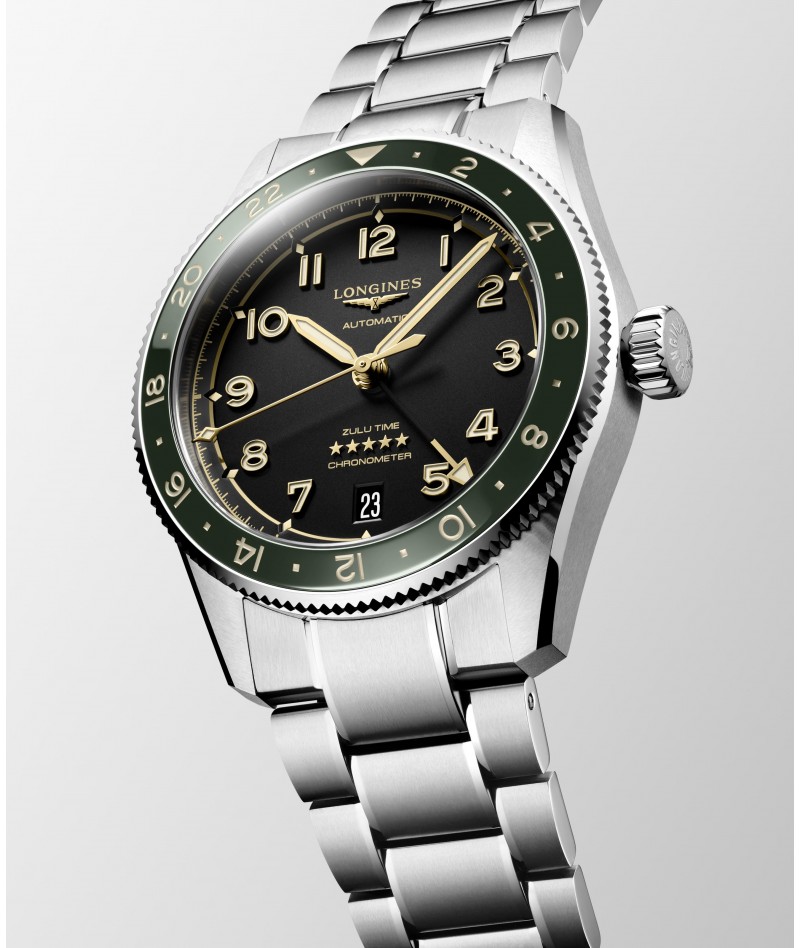 Longines - Spirit Zulu Time Verde 39mm L3.802.4.63.6