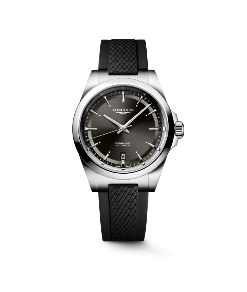 Longines - Conquest Automatico Nero Caucciù 38mm...