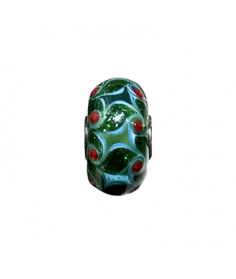 Trollbeads - Beads Unico Verde, azzurro e rosso