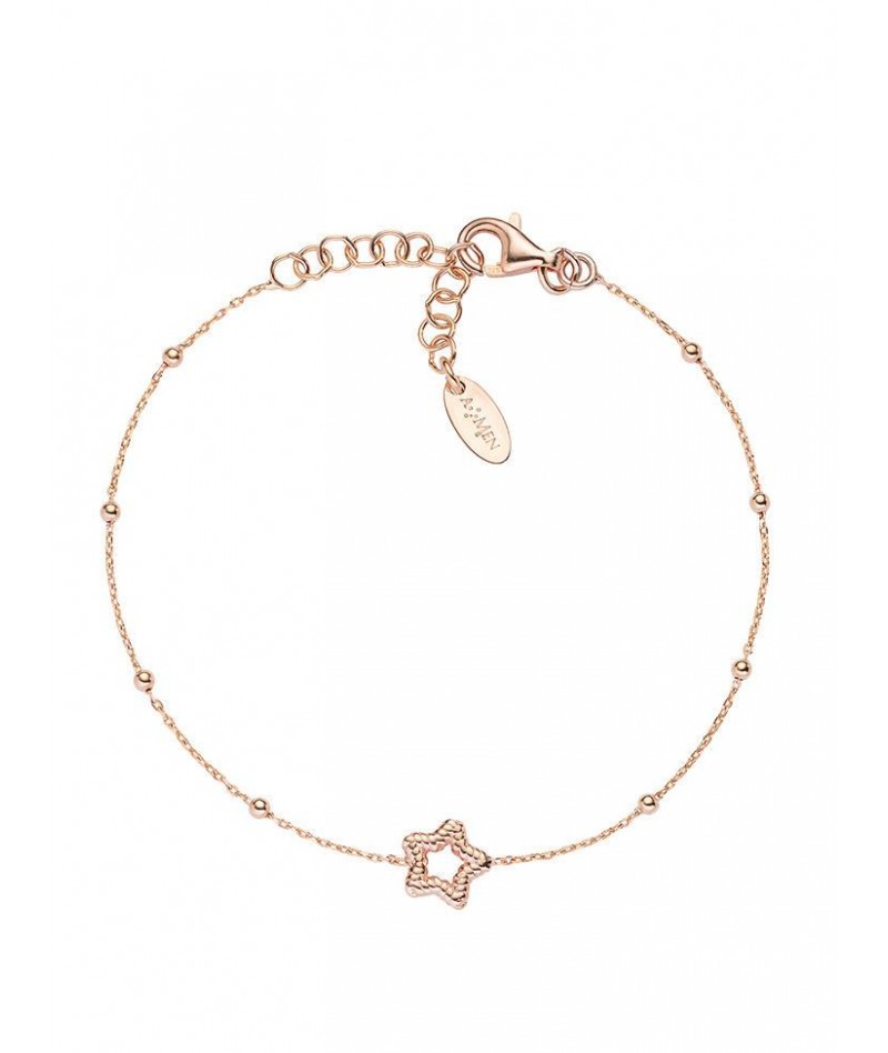 Amen - Bracciale stella rosé BRGOSTR3