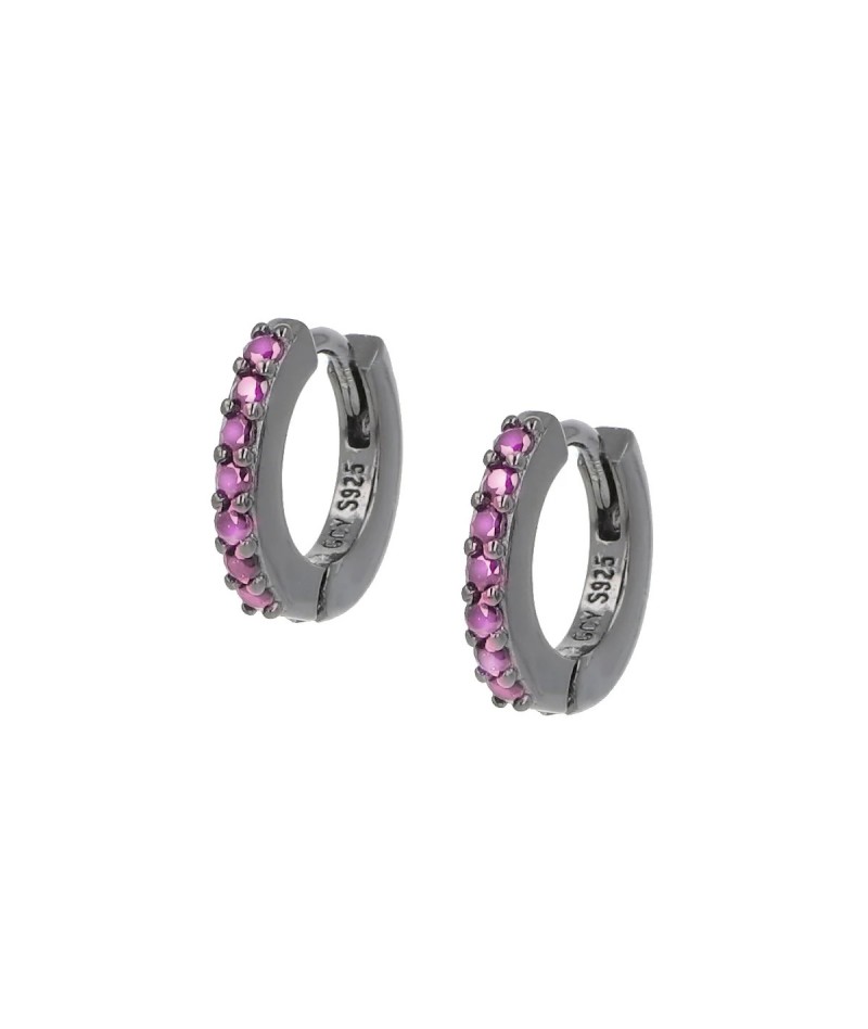 Amen - Orecchini bruniti zirconi rosa ET1NR