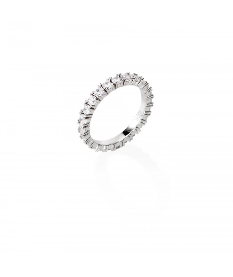 Amen - Anello Veretta Zirconi Bianchi RBB-14