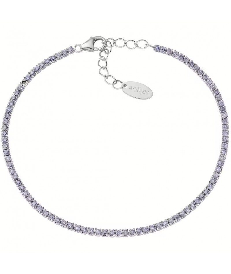 Amen - Bracciale Tennis zirconi lilla BT1BLI17