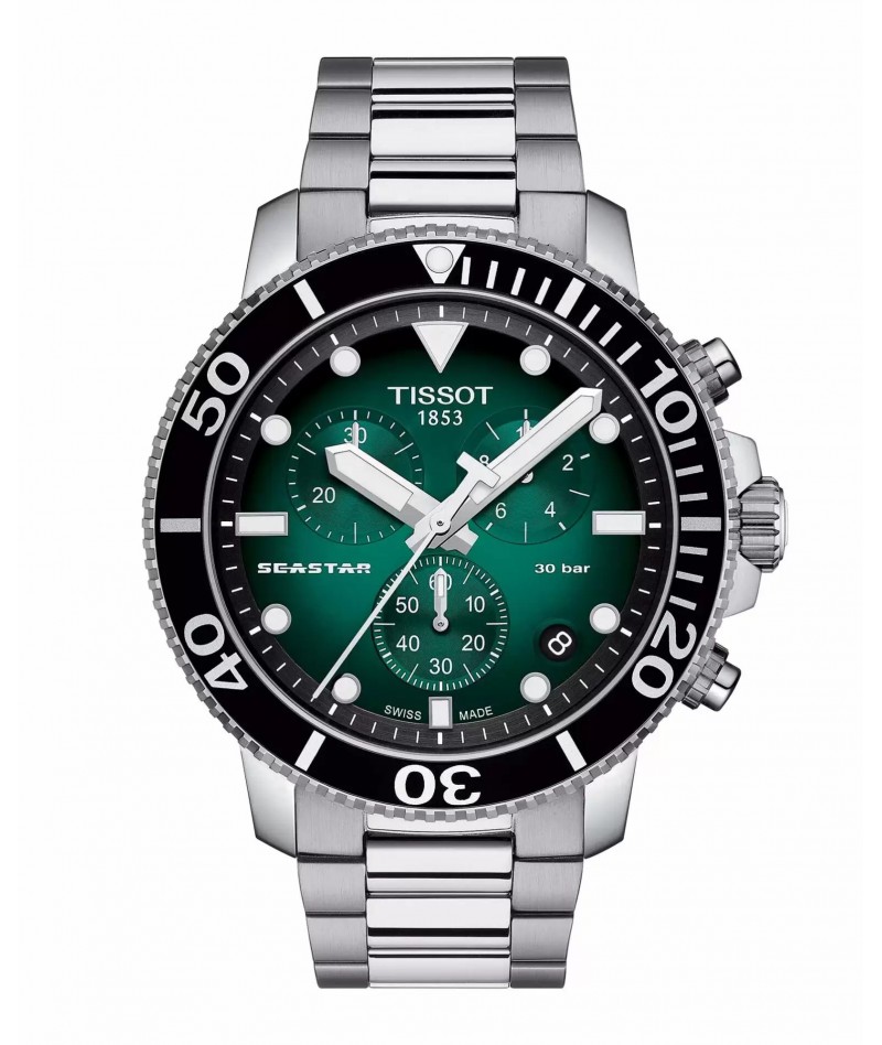 Tissot - Seastar 1000 Quarz 45,5mm Verde Chronograph...