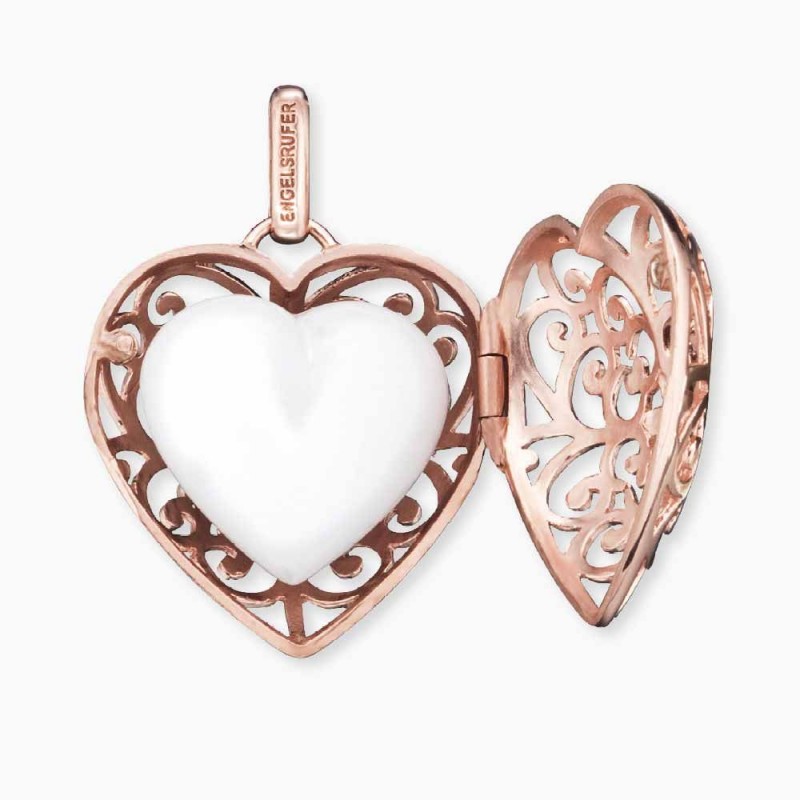 Engelsrufer Collana Donna In Argento 925 Con Cuore Angel – Zirconia Cubica – Regolabile 45/50/55 Cm