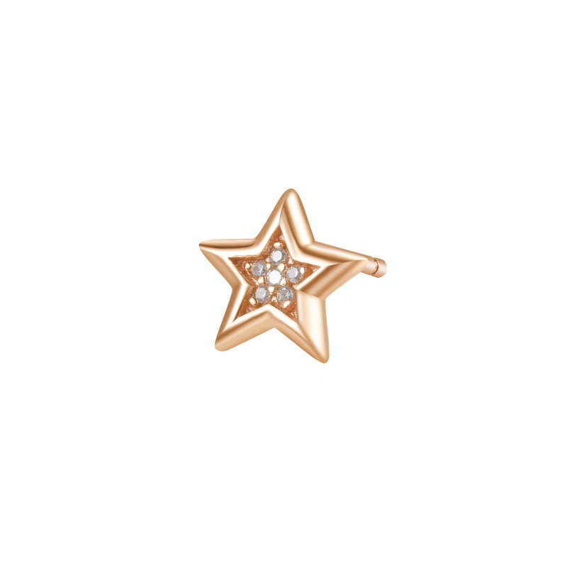 Rosato - Mono orecchino Stella RZO026